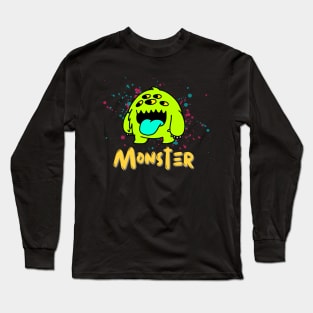 Colorful Cute Monster Long Sleeve T-Shirt